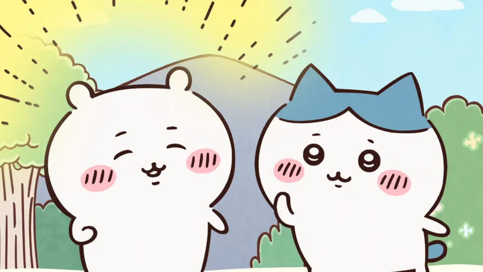 ABEMAの第6話配信ページに掲載された場面画像(3枚目)。アニメ『ちいかわ』第6話「ともだち/ドラ焼き」に対応する画像