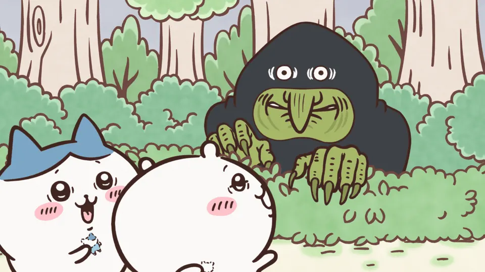 ABEMAの第21話配信ページに掲載された場面画像（3枚目）。アニメ『ちいかわ』第21話「なんとかバニア①」に対応する画像