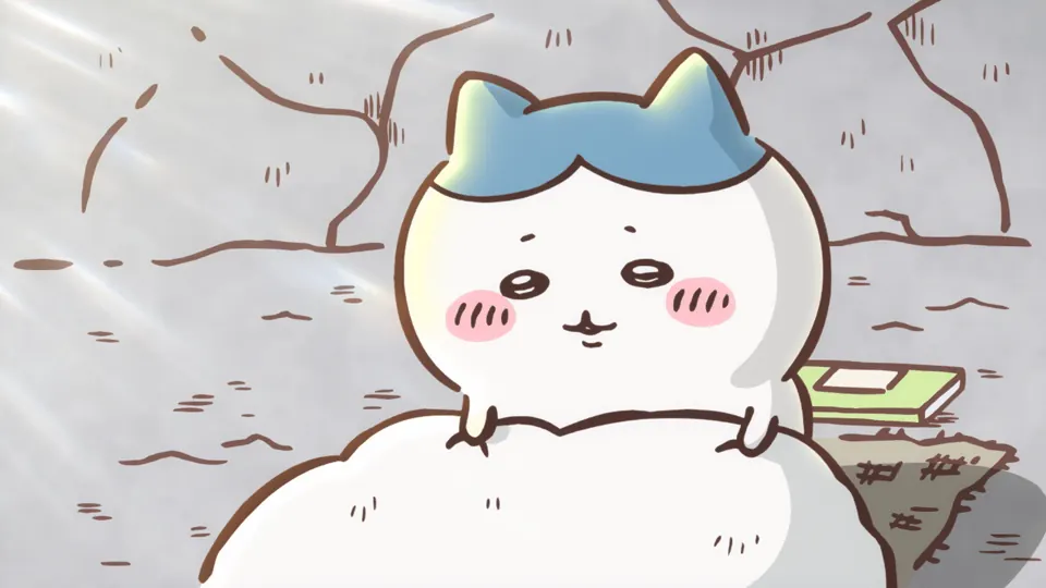 ABEMAの第63話配信ページに掲載された場面画像（3枚目）。アニメ『ちいかわ』第63話「お祝い」に対応する画像