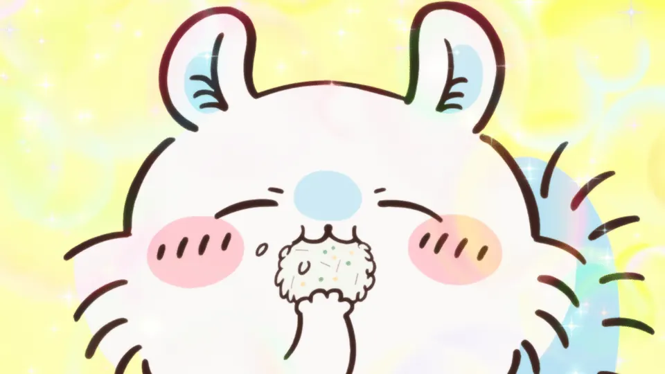 ABEMAの第69話配信ページに掲載された場面画像（2枚目）。アニメ『ちいかわ』第69話「しょっぱみ／鮭とば」に対応する画像