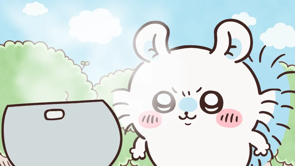 ABEMAの第69話配信ページに掲載された場面画像（3枚目）。アニメ『ちいかわ』第69話「しょっぱみ／鮭とば」に対応する画像