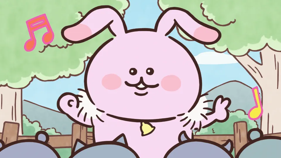 ABEMAの第76話配信ページに掲載された場面画像（1枚目）。アニメ『ちいかわ』第76話「亀裂／グーチョキパー」に対応する画像