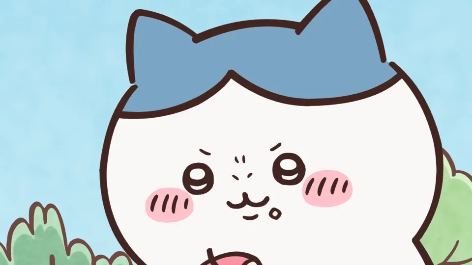 ABEMAの第85話配信ページに掲載された場面画像（1枚目）。アニメ『ちいかわ』第85話「スイッチ」に対応する画像