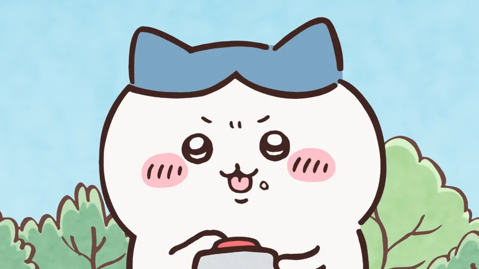ABEMAの第85話配信ページに掲載された場面画像（2枚目）。アニメ『ちいかわ』第85話「スイッチ」に対応する画像
