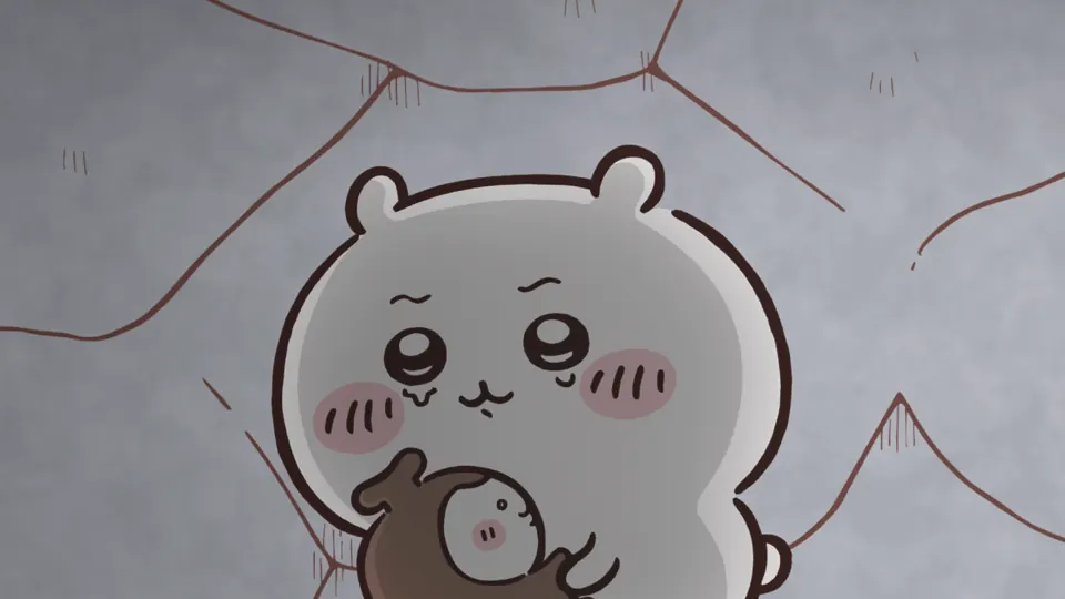 ABEMAの第92話配信ページに掲載された場面画像（1枚目）。アニメ『ちいかわ』第92話「新しいともだち⑦」に対応する画像