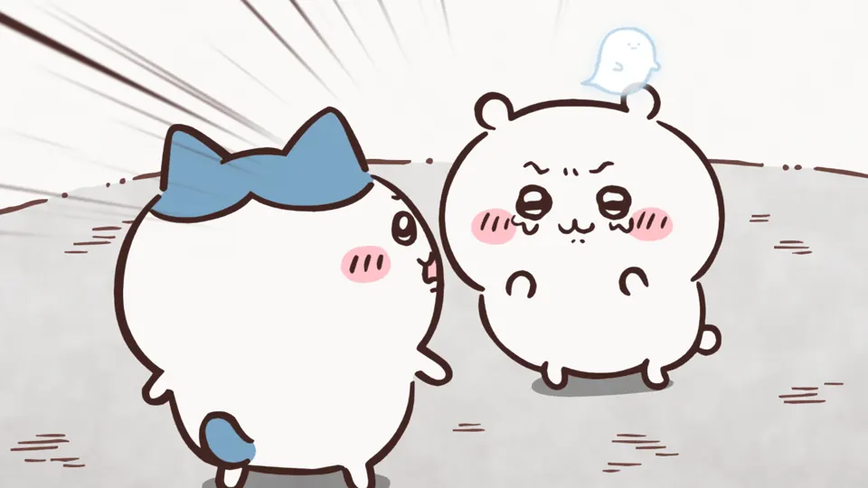 ABEMAの第99話配信ページに掲載された場面画像（3枚目）。アニメ『ちいかわ』第99話「ほんこわ④」に対応する画像