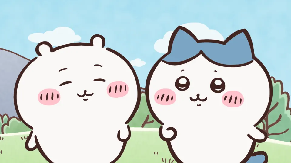 ABEMAの第101話配信ページに掲載された場面画像（1枚目）。アニメ『ちいかわ』第101話「ドライブ①」に対応する画像