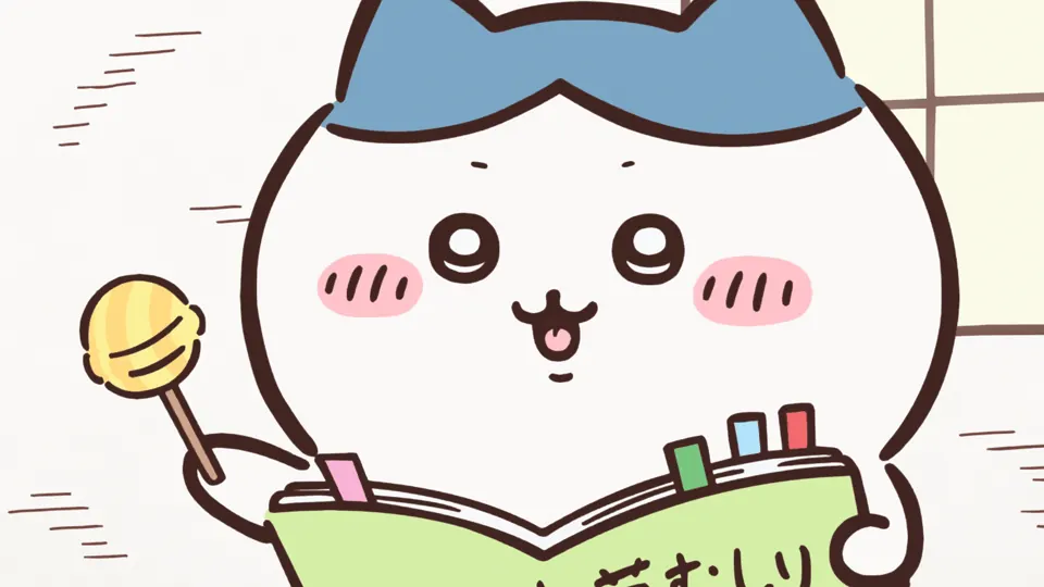 ABEMAの第107話配信ページに掲載された場面画像(3枚目)。アニメ『ちいかわ』第107話「勉強会/再試験」に対応する画像