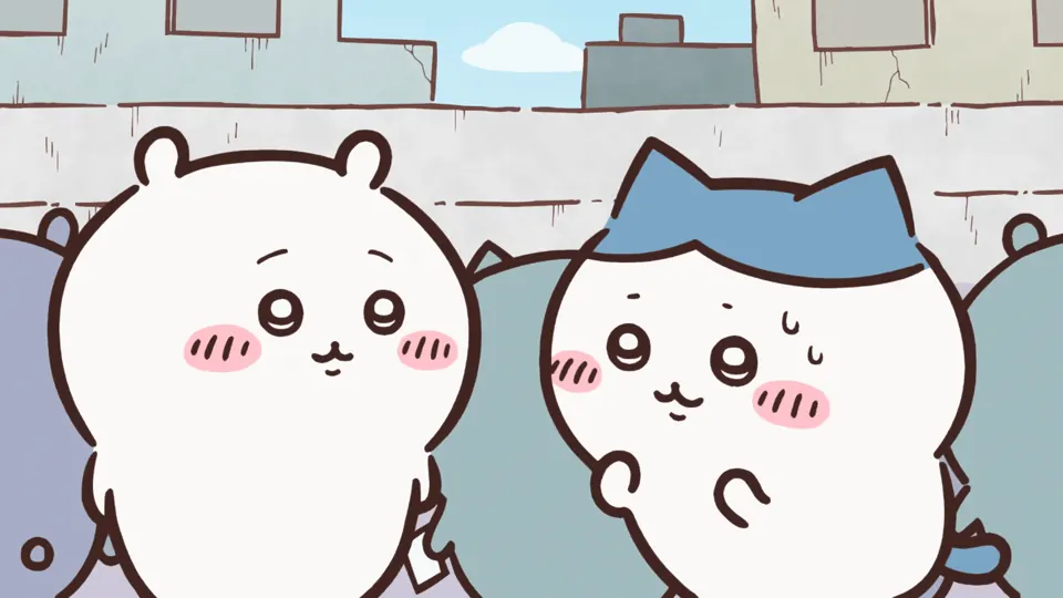 ABEMAの第109話配信ページに掲載された場面画像(3枚目)。アニメ『ちいかわ』第109話「再試験どうだった?」に対応する画像