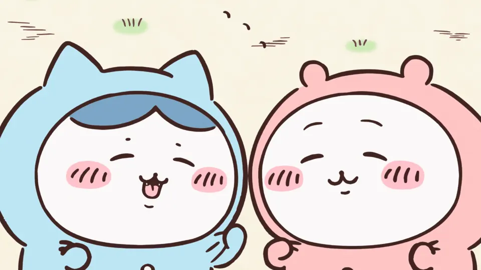 ABEMAの第128話配信ページに掲載された場面画像（2枚目）。アニメ『ちいかわ』第128話「おそろい」に対応する画像