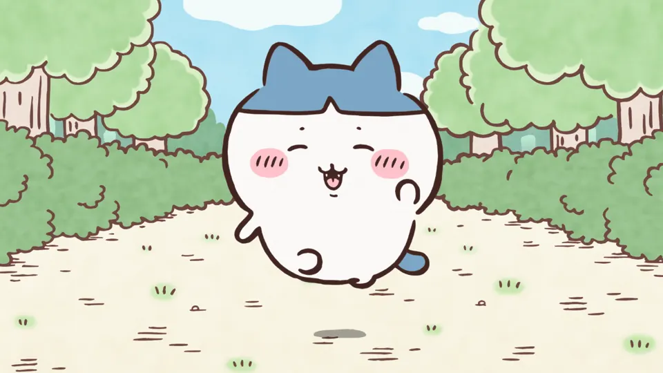 ABEMAの第143話配信ページに掲載された場面画像(2枚目)。アニメ『ちいかわ』第143話「作る/生え変わり」に対応する画像
