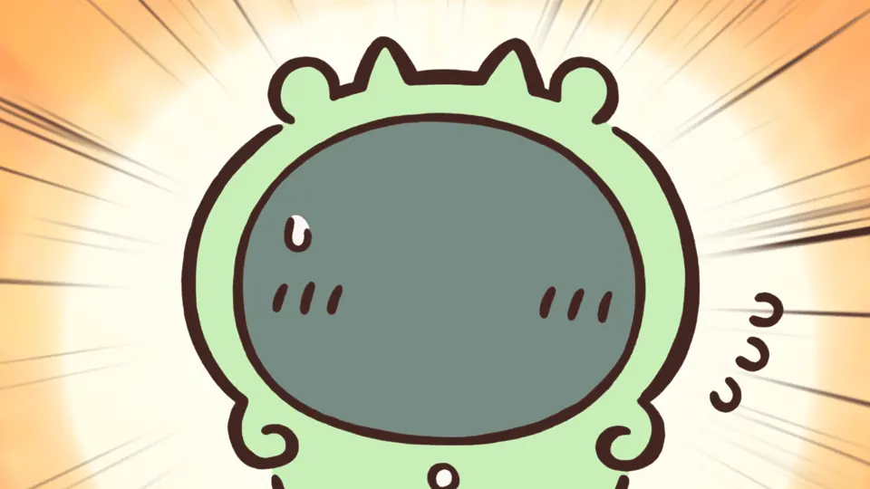 ABEMAの第148話配信ページに掲載された場面画像（1枚目）。アニメ『ちいかわ』第148話「パジャマパーティーズ⑤」に対応する画像