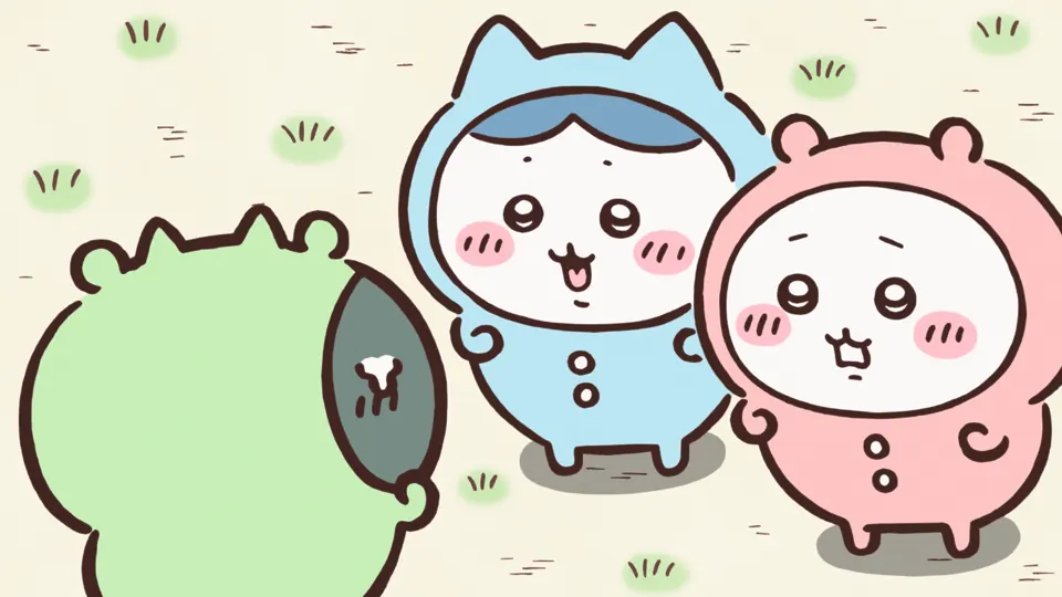 ABEMAの第148話配信ページに掲載された場面画像（2枚目）。アニメ『ちいかわ』第148話「パジャマパーティーズ⑤」に対応する画像