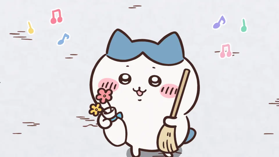 ABEMAの第161話配信ページに掲載された場面画像(1枚目)。アニメ『ちいかわ』第161話「ほめられリボン②」に対応する画像
