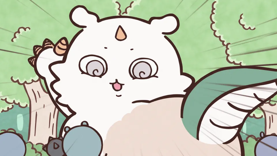 ABEMAの第178話配信ページに掲載された場面画像（2枚目）。アニメ『ちいかわ』第178話「あのこ」に対応する画像