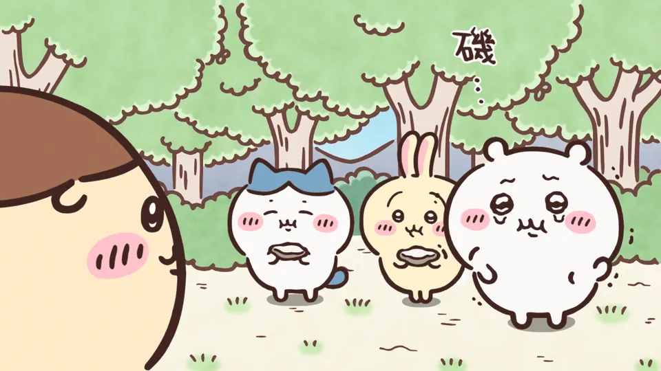 ABEMAの第180話配信ページに掲載された場面画像（3枚目）。アニメ『ちいかわ』第180話「カキ／締めのステーキ」に対応する画像