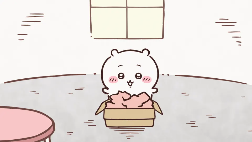 ABEMAの第181話配信ページに掲載された場面画像（1枚目）。アニメ『ちいかわ』第181話「缶クッキー」に対応する画像