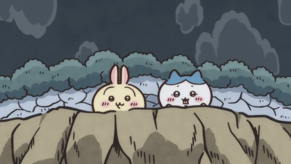 ABEMAの第184話配信ページに掲載された場面画像(3枚目)。アニメ『ちいかわ』第184話「夜の出来事③」に対応する画像