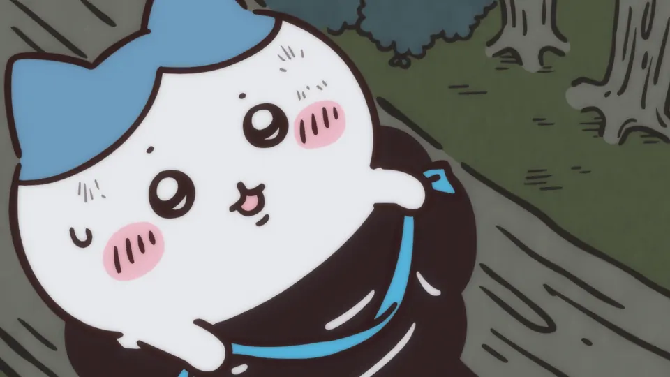 ABEMAの第185話配信ページに掲載された場面画像（2枚目）。アニメ『ちいかわ』第185話「夜の出来事④」に対応する画像