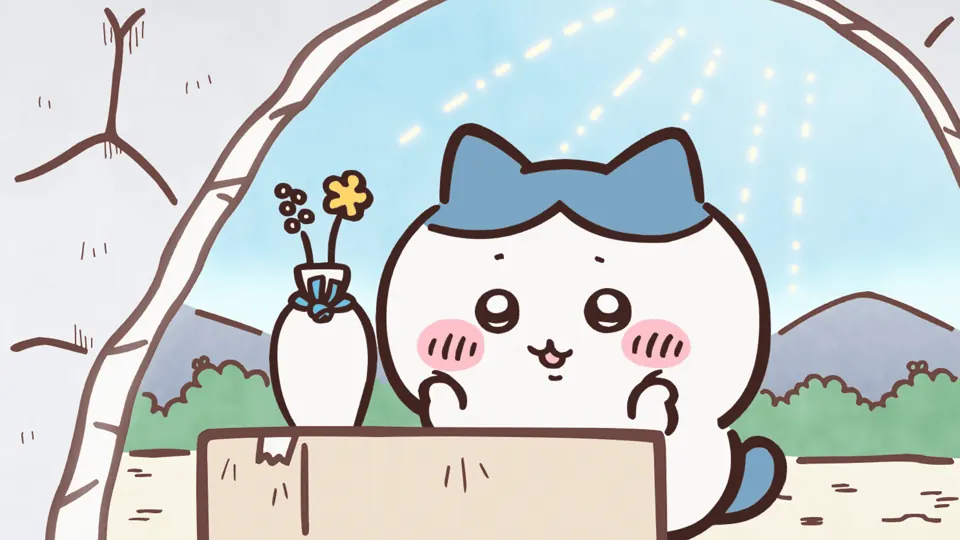 ABEMAの第186話配信ページに掲載された場面画像（2枚目）。アニメ『ちいかわ』第186話「夜の出来事⑤」に対応する画像