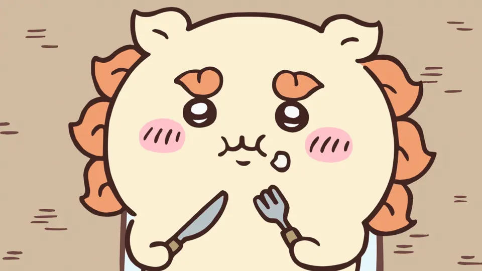 ABEMAの第187話配信ページに掲載された場面画像（1枚目）。アニメ『ちいかわ』第187話「フレンチトースト／お師匠！？」に対応する画像