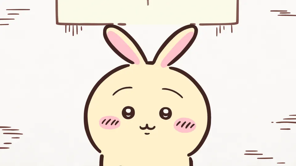 ABEMAの第203話配信ページに掲載された場面画像（3枚目）。アニメ『ちいかわ』第203話「スロット②」に対応する画像