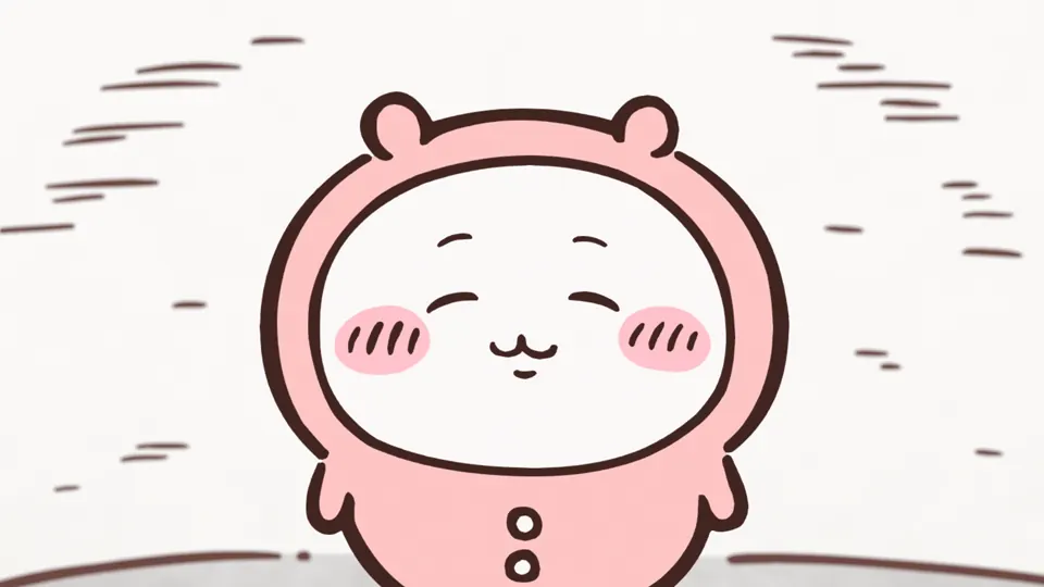 ABEMAの第221話配信ページに掲載された場面画像（3枚目）。アニメ『ちいかわ』第221話「黒い流れ星・前編⑦」に対応する画像