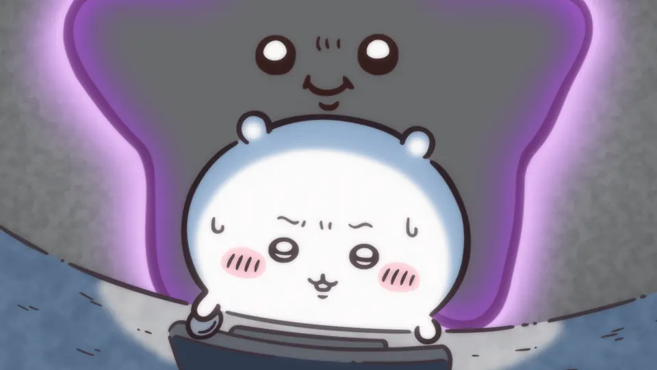 ABEMAの第229話配信ページに掲載された場面画像（2枚目）。アニメ『ちいかわ』第229話「黒い流れ星・後編⑧」に対応する画像