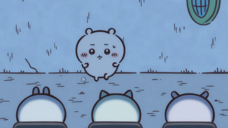 ABEMAの第229話配信ページに掲載された場面画像（3枚目）。アニメ『ちいかわ』第229話「黒い流れ星・後編⑧」に対応する画像