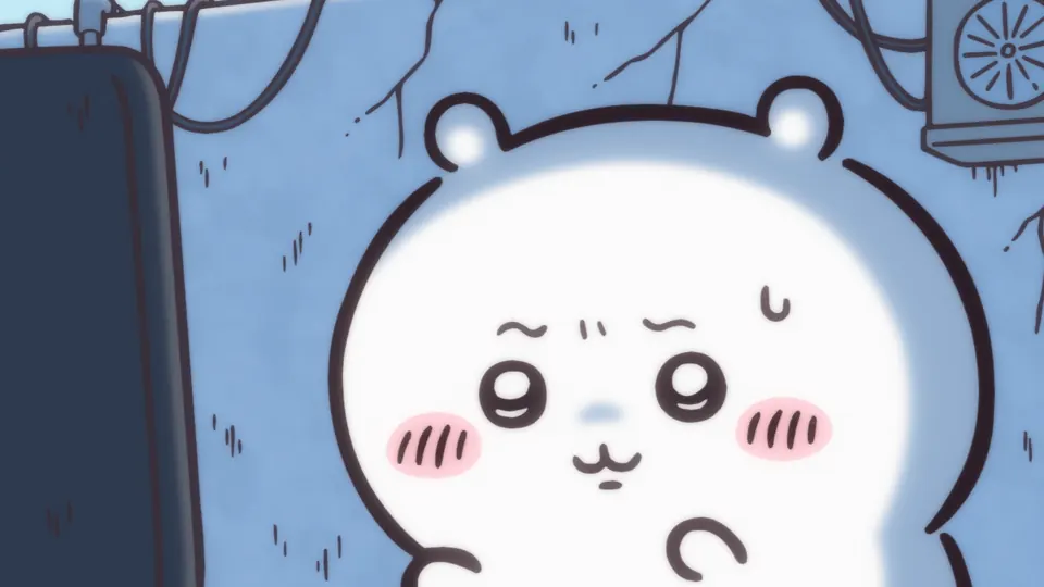 ABEMAの第230話配信ページに掲載された場面画像（1枚目）。アニメ『ちいかわ』第230話「黒い流れ星・後編⑨」に対応する画像