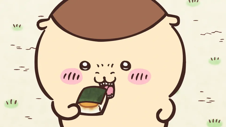 ABEMAの第236話配信ページに掲載された場面画像（2枚目）。アニメ『ちいかわ』第236話「おしるこ／夜のおソバ」に対応する画像