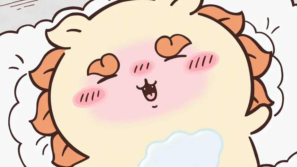 ABEMAの第254話配信ページに掲載された場面画像（1枚目）。アニメ『ちいかわ』第254話「シーサーの資格⑥」に対応する画像