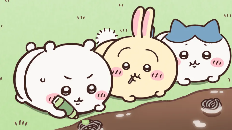 ABEMAの第266話配信ページに掲載された場面画像（1枚目）。アニメ『ちいかわ』第266話「湧きドコロ②」に対応する画像