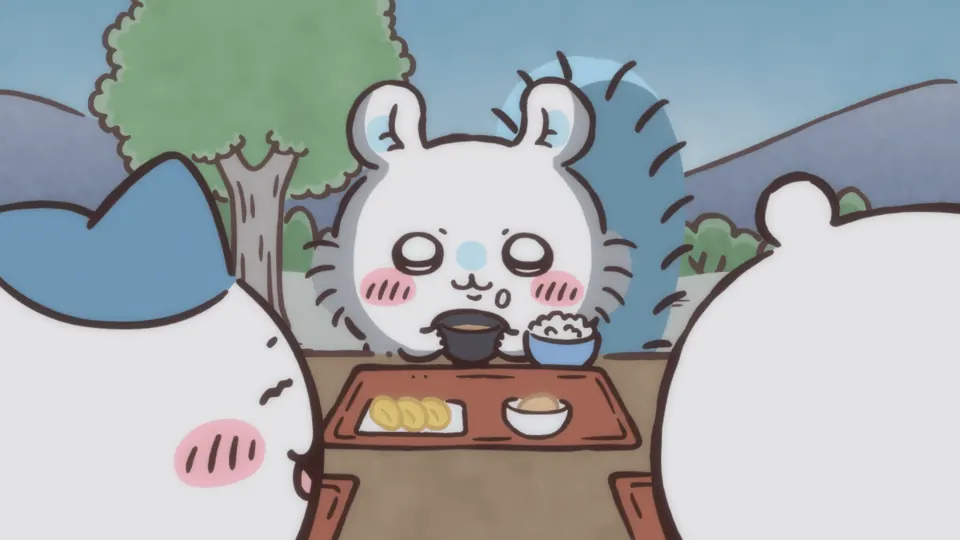 ABEMAの第274話配信ページに掲載された場面画像（2枚目）。アニメ『ちいかわ』第274話「涸れた⑦／つっぱっぱ」に対応する画像