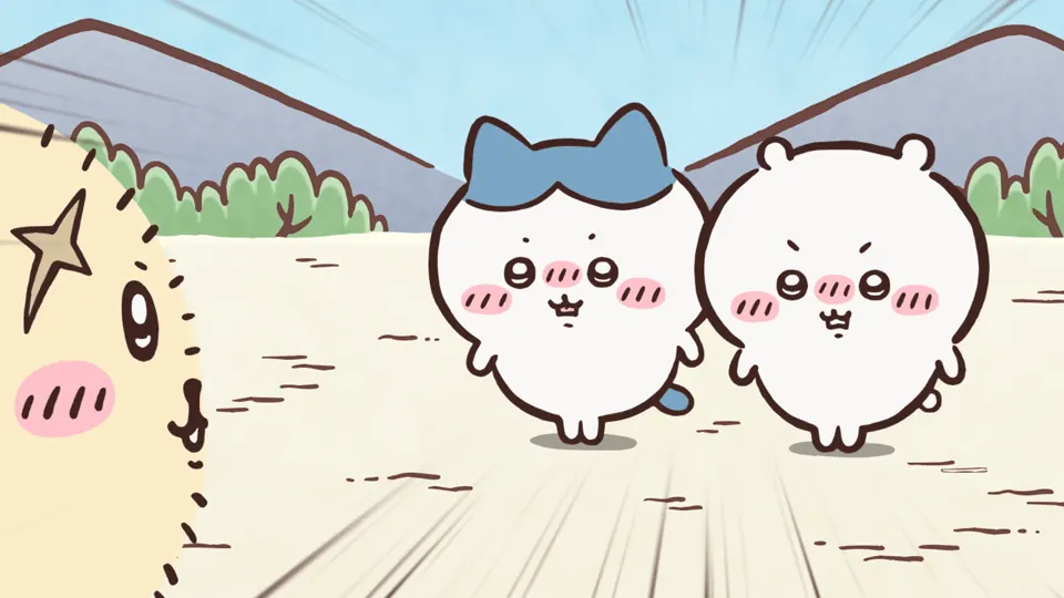 ABEMAの第277話配信ページに掲載された場面画像（3枚目）。アニメ『ちいかわ』第277話「せんせい／カレー」に対応する画像