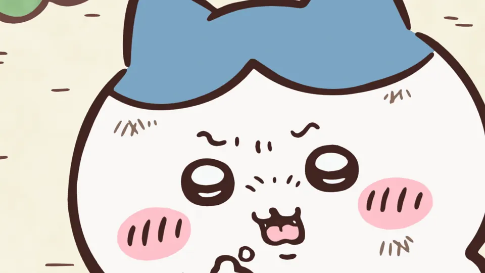 ABEMAの第283話配信ページに掲載された場面画像（3枚目）。アニメ『ちいかわ』第283話「生クリーム／しっぽやってみる」に対応する画像