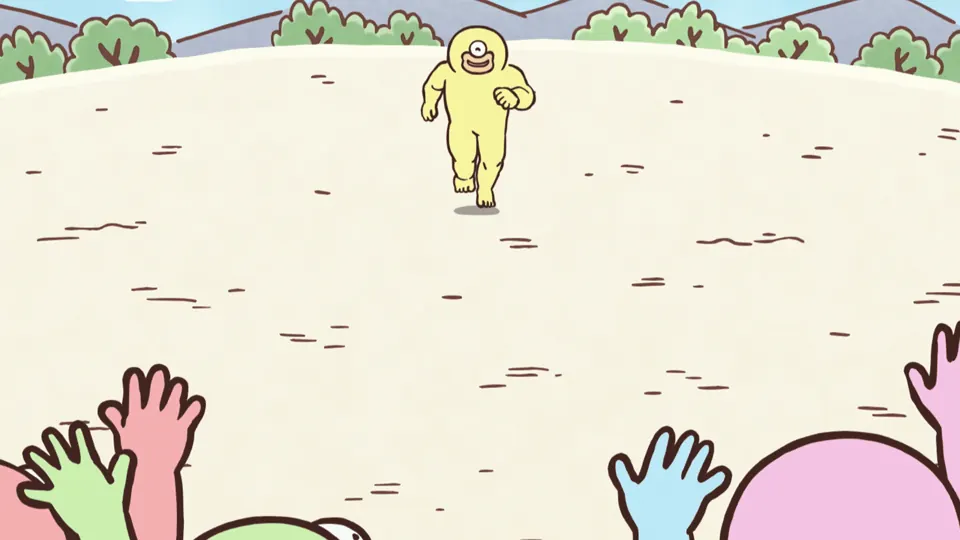 ABEMAの第284話配信ページに掲載された場面画像（3枚目）。アニメ『ちいかわ』第284話「オデ解雇①」に対応する画像