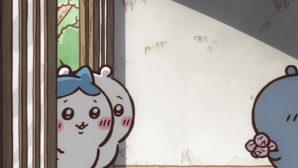 ABEMAの第293話配信ページに掲載された場面画像（2枚目）。アニメ『ちいかわ』第293話「拾魔③」に対応する画像