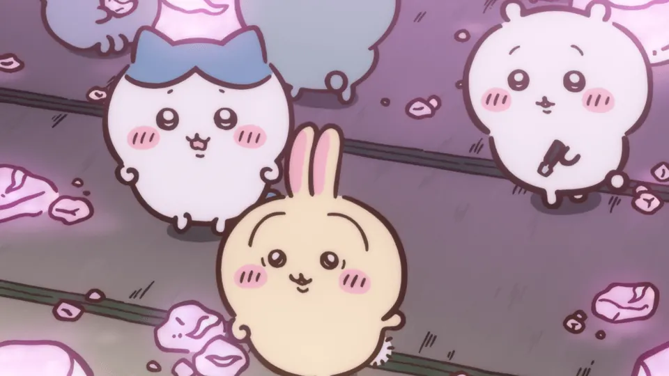 ABEMAの第294話配信ページに掲載された場面画像(2枚目)。アニメ『ちいかわ』第294話「拾魔④」に対応する画像