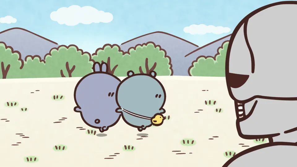 ABEMAの第314話配信ページに掲載された場面画像（2枚目）。アニメ『ちいかわ』第314話「ダブルで／外カレー」に対応する画像