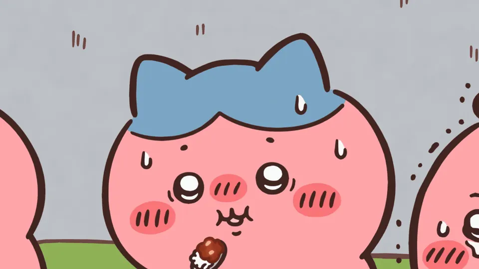 ABEMAの第316話配信ページに掲載された場面画像(2枚目)。アニメ『ちいかわ』第316話「鬼カレー②」に対応する画像