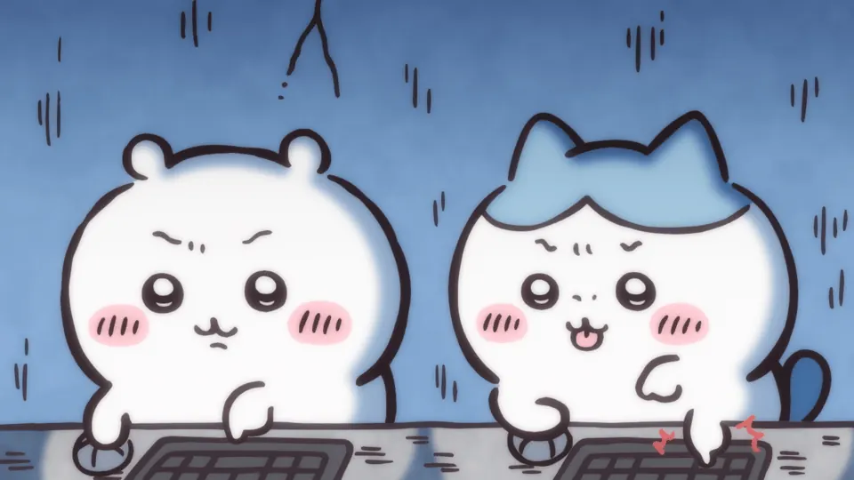 ABEMAの第324話配信ページに掲載された場面画像（1枚目）。アニメ『ちいかわ』第324話「下克上と特訓①」に対応する画像