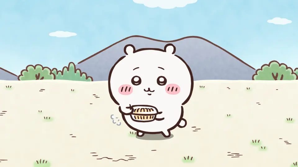ABEMAの第324話配信ページに掲載された場面画像（2枚目）。アニメ『ちいかわ』第324話「下克上と特訓①」に対応する画像