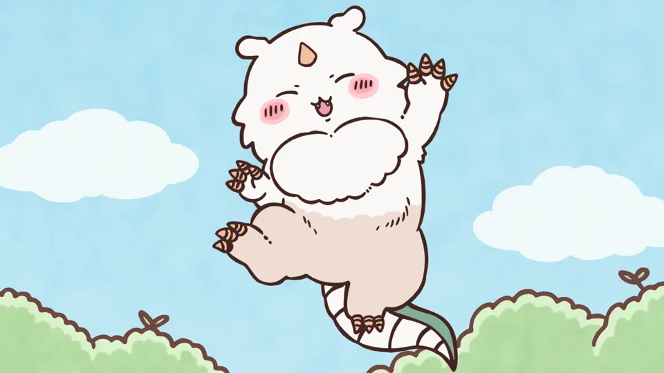 ABEMAの第330話配信ページに掲載された場面画像（1枚目）。アニメ『ちいかわ』第330話「あのことでかつよ①」に対応する画像