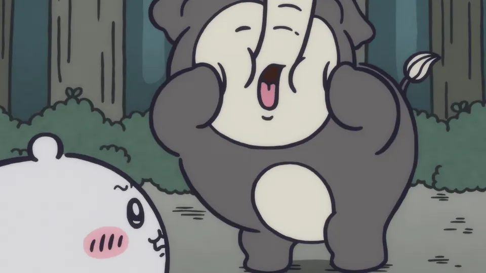 ABEMAの第351話配信ページに掲載された場面画像（2枚目）。アニメ『ちいかわ』第351話「あくむ③」に対応する画像