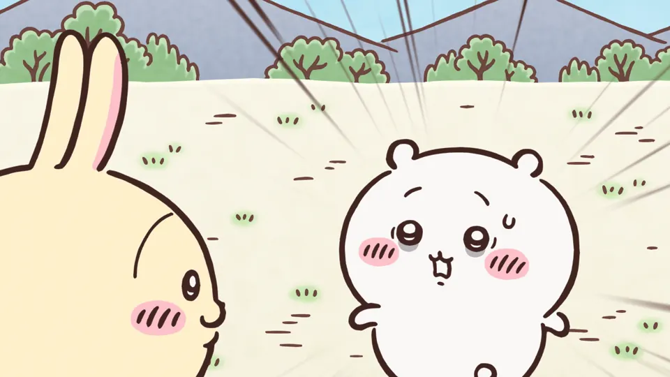 ABEMAの第353話配信ページに掲載された場面画像（2枚目）。アニメ『ちいかわ』第353話「あくむ⑤」に対応する画像