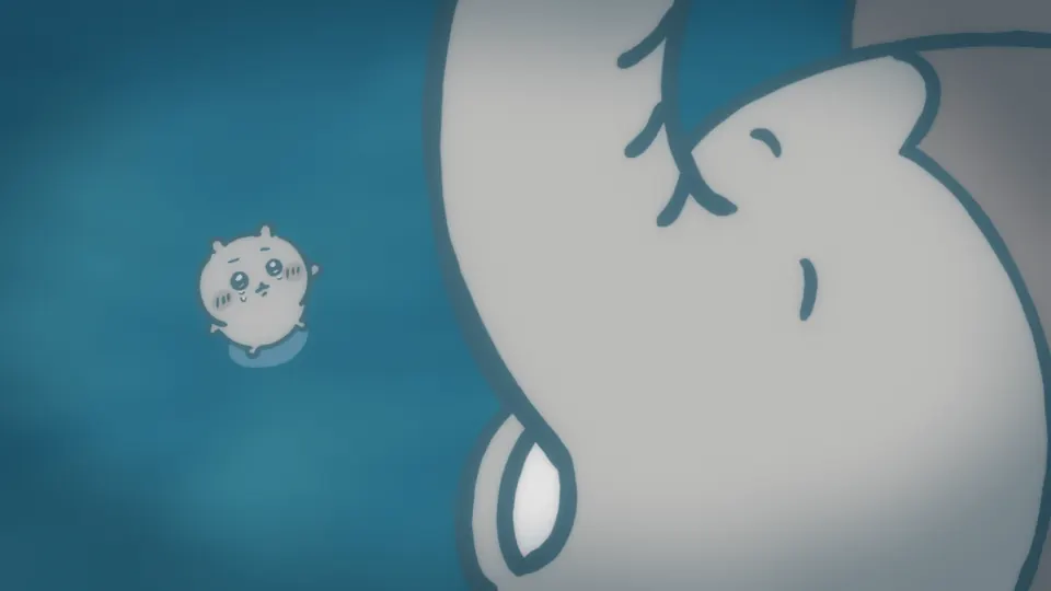ABEMAの第354話配信ページに掲載された場面画像（3枚目）。アニメ『ちいかわ』第354話「あくむ⑥」に対応する画像