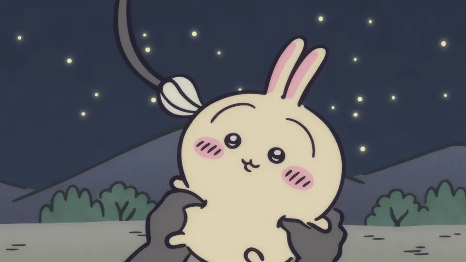 ABEMAの第356話配信ページに掲載された場面画像（2枚目）。アニメ『ちいかわ』第356話「あくむ⑧」に対応する画像