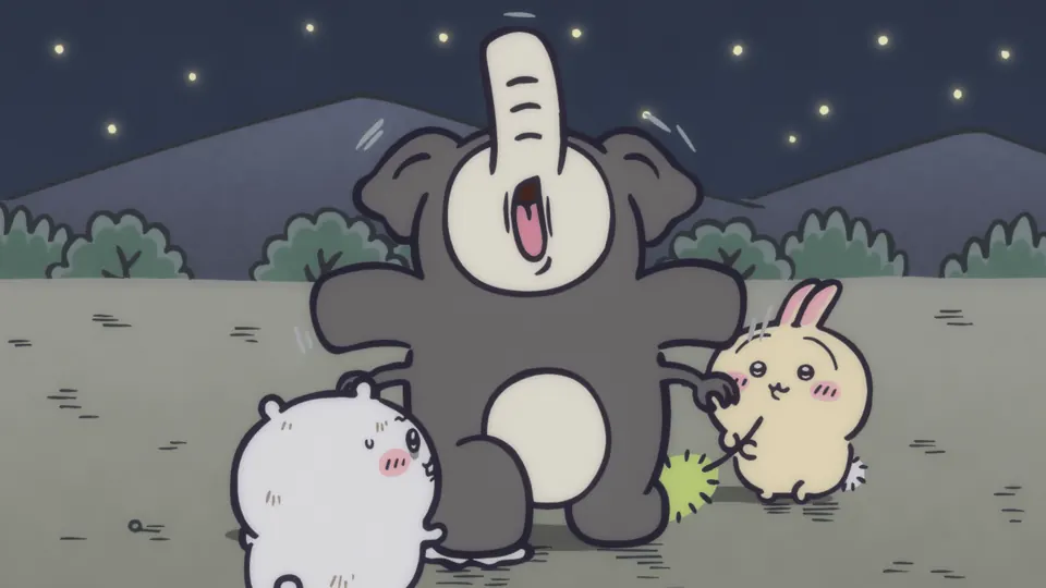 ABEMAの第358話配信ページに掲載された場面画像（2枚目）。アニメ『ちいかわ』第358話「あくむ⑩」に対応する画像