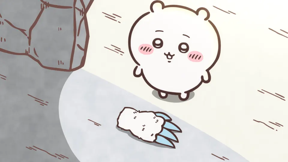 ABEMAの第359話配信ページに掲載された場面画像(2枚目)。アニメ『ちいかわ』第359話「あくむ⑪」に対応する画像